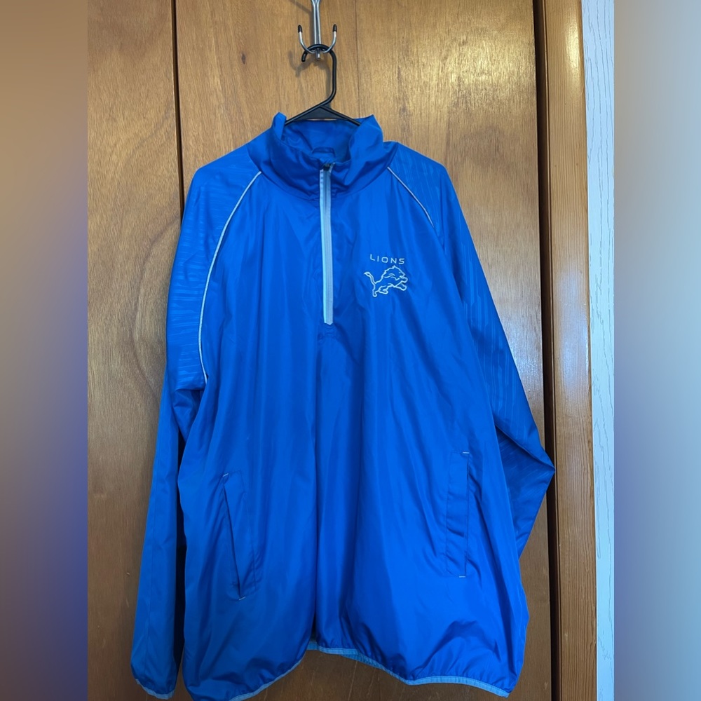 Detroit Lions Men’s 3XL Crew 1/4 Zip Windbreaker